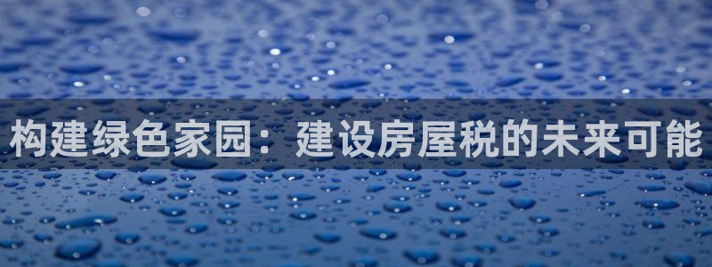 先锋娱乐会所地址：构建绿色家园：建设房屋税的未来可能