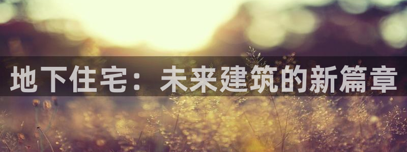 先锋娱乐麻将：地下住宅：未来建筑的新篇章