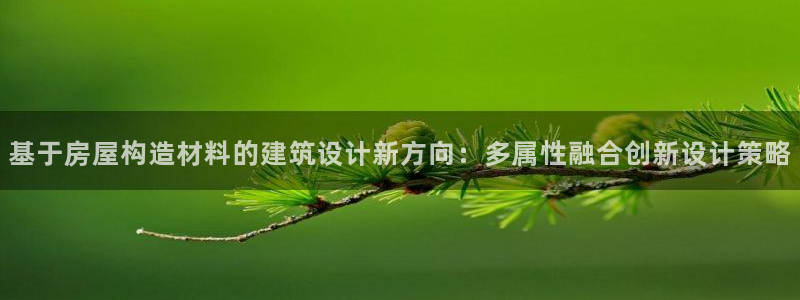 先锋娱乐麻将：基于房屋构造材料的建筑设计新方向：多属性融合创新设计策略