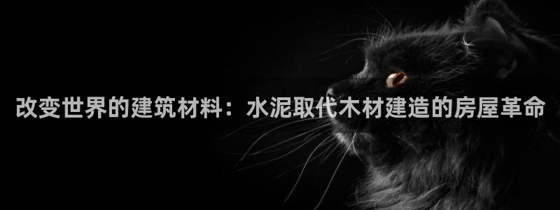 先锋娱乐币：改变世界的建筑材料：水泥取代木材建造的房屋革命