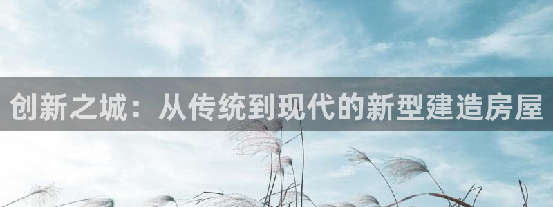 先锋娱乐播报：创新之城：从传统到现代的新型建造房屋