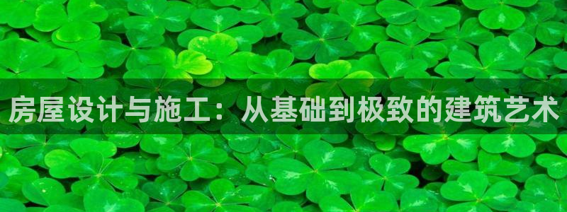 先锋娱乐资讯官网入口：房屋设计与施工：从基础到极致的建筑艺术