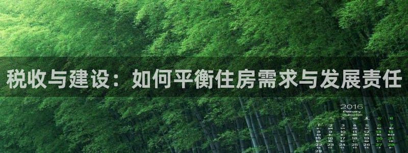先锋娱乐属于违法吗：税收与建设：如何平衡住房需求与发展责任