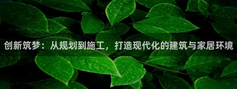 网上炸金花先锋娱乐：创新筑梦：从规划到施工，打造现代化的建筑与家居环境