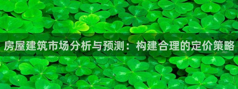 先锋娱乐团：房屋建筑市场分析与预测：构建合理的定价策略