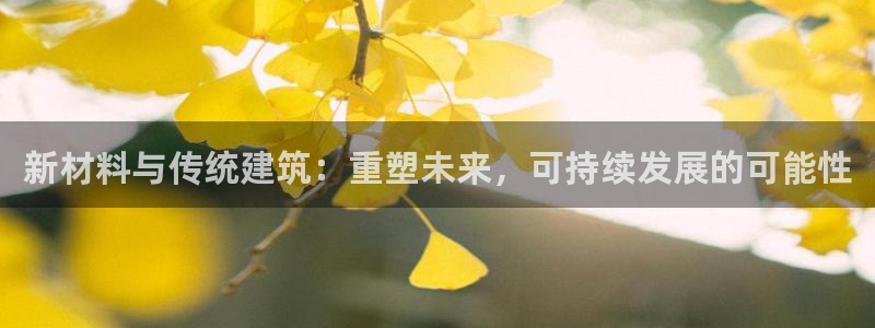 先锋娱乐剪辑：新材料与传统建筑：重塑未来，可持续发展的可能性