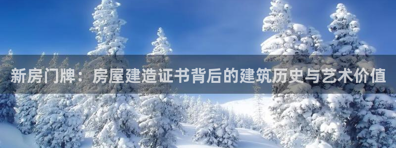 先锋娱乐官：新房门牌：房屋建造证书背后的建筑历史与艺术价值