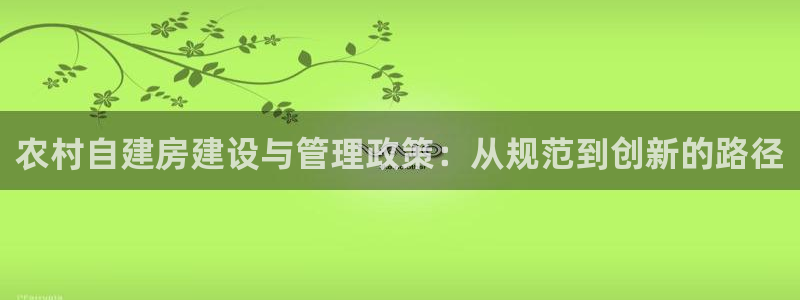 先锋娱乐管理集团招聘：农村自建房建设与管理政策：从规范到创新的路径