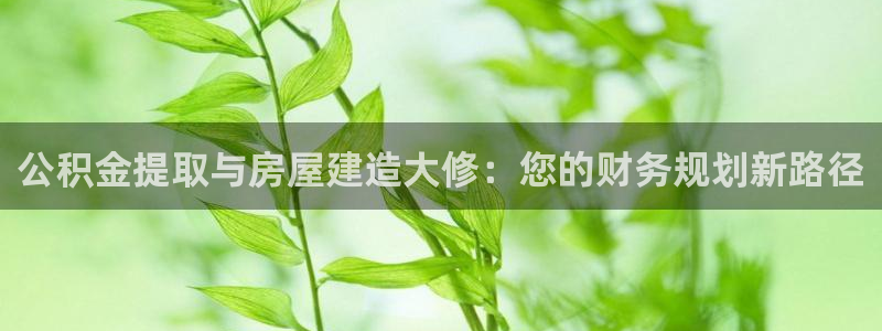 先锋娱乐管理集团怎么样：公积金提取与房屋建造大修：您的财务规划新路径