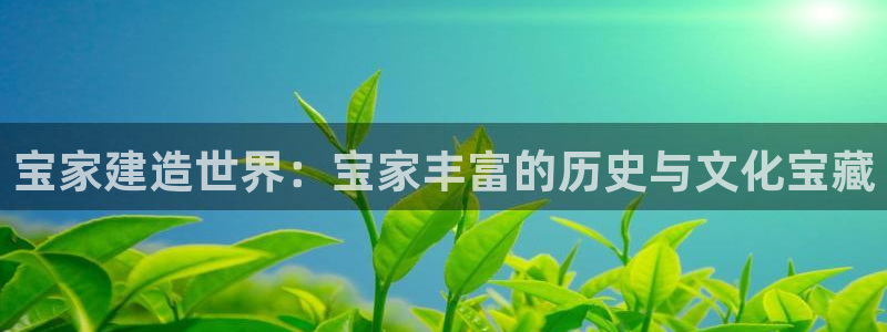 先锋娱乐游戏上分：宝家建造世界：宝家丰富的历史与文化宝藏